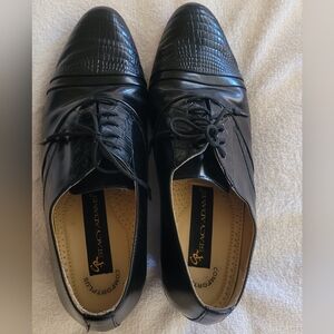 Stacy Adams Mens Vintage Oxford Diego Black Dress Shoes Siz 8.5